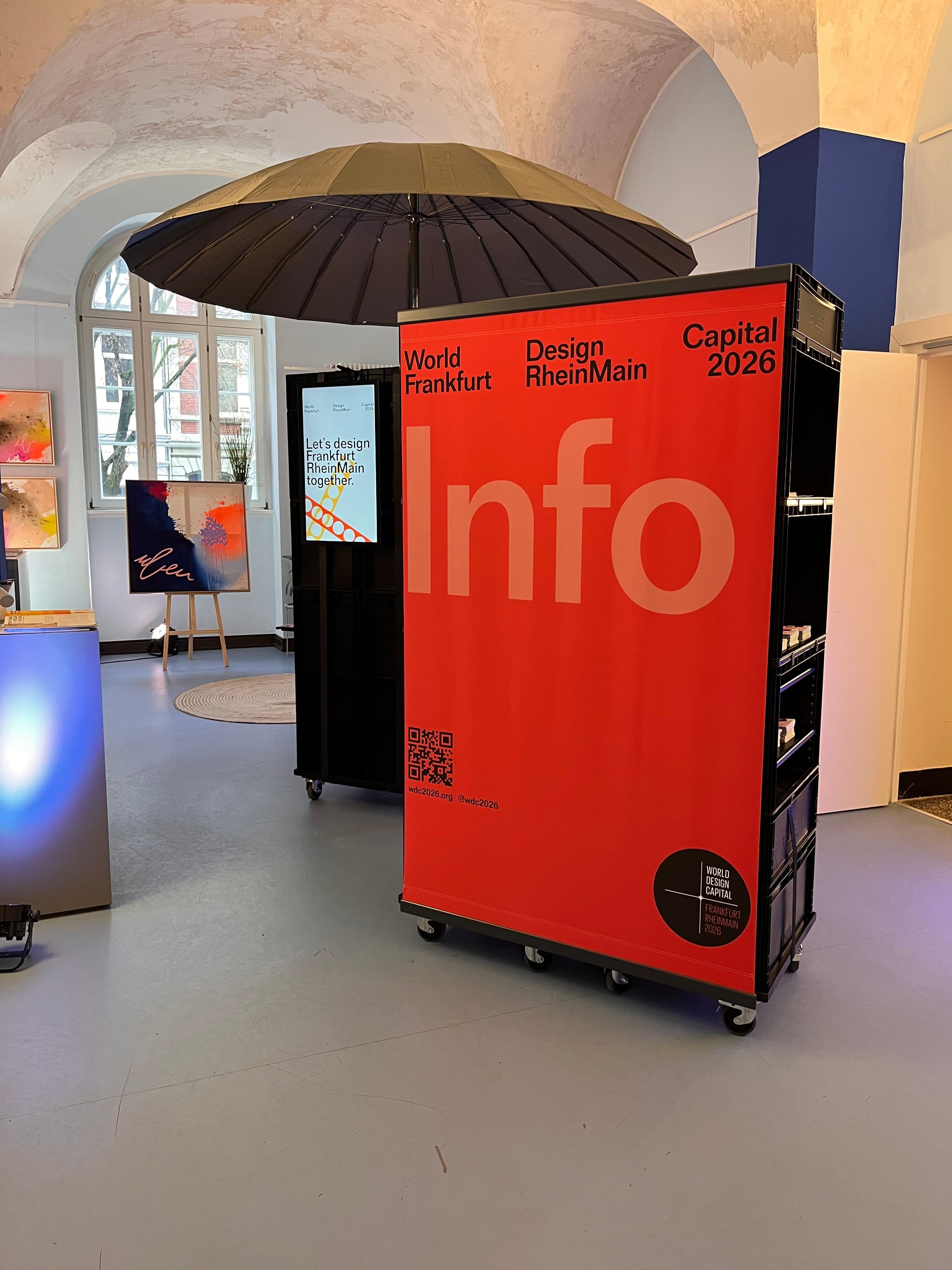 Der WDC Infopoint steht im Wiesbadener Heimathafen