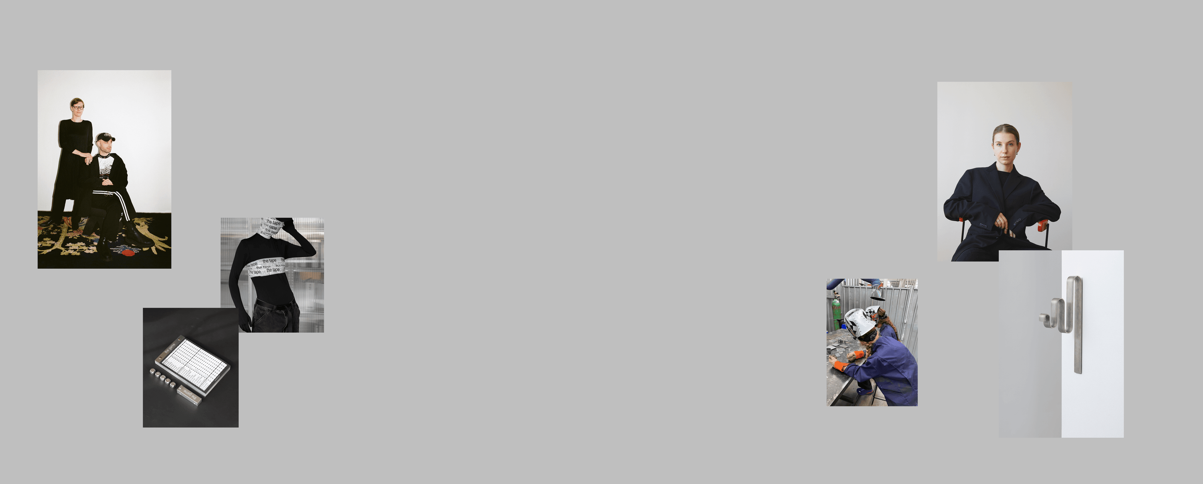 Banner mit verschiedenen Bildern von Personen