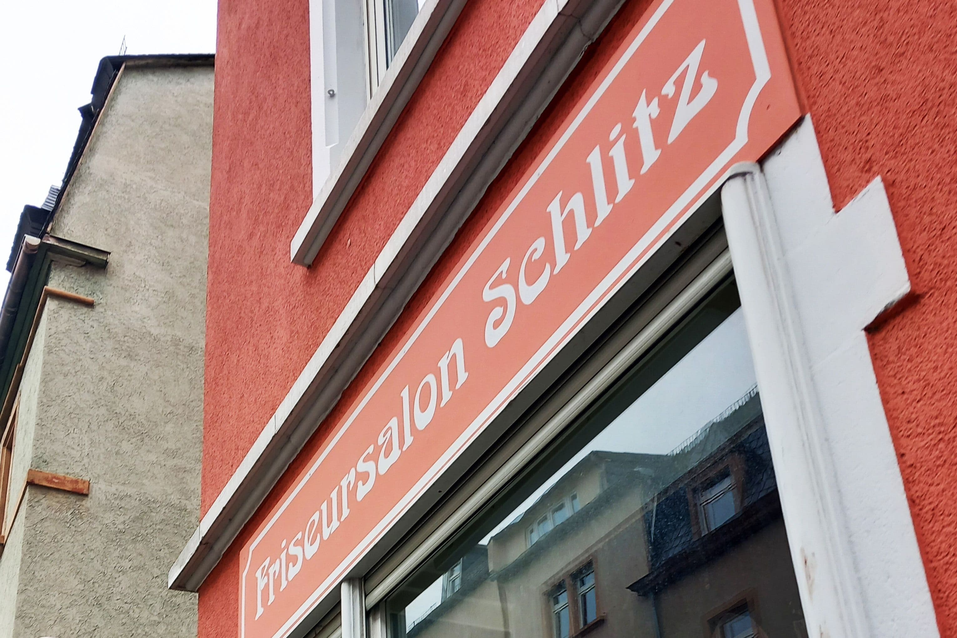 Außenansicht des ehemaligen Friseursalon Schlitz