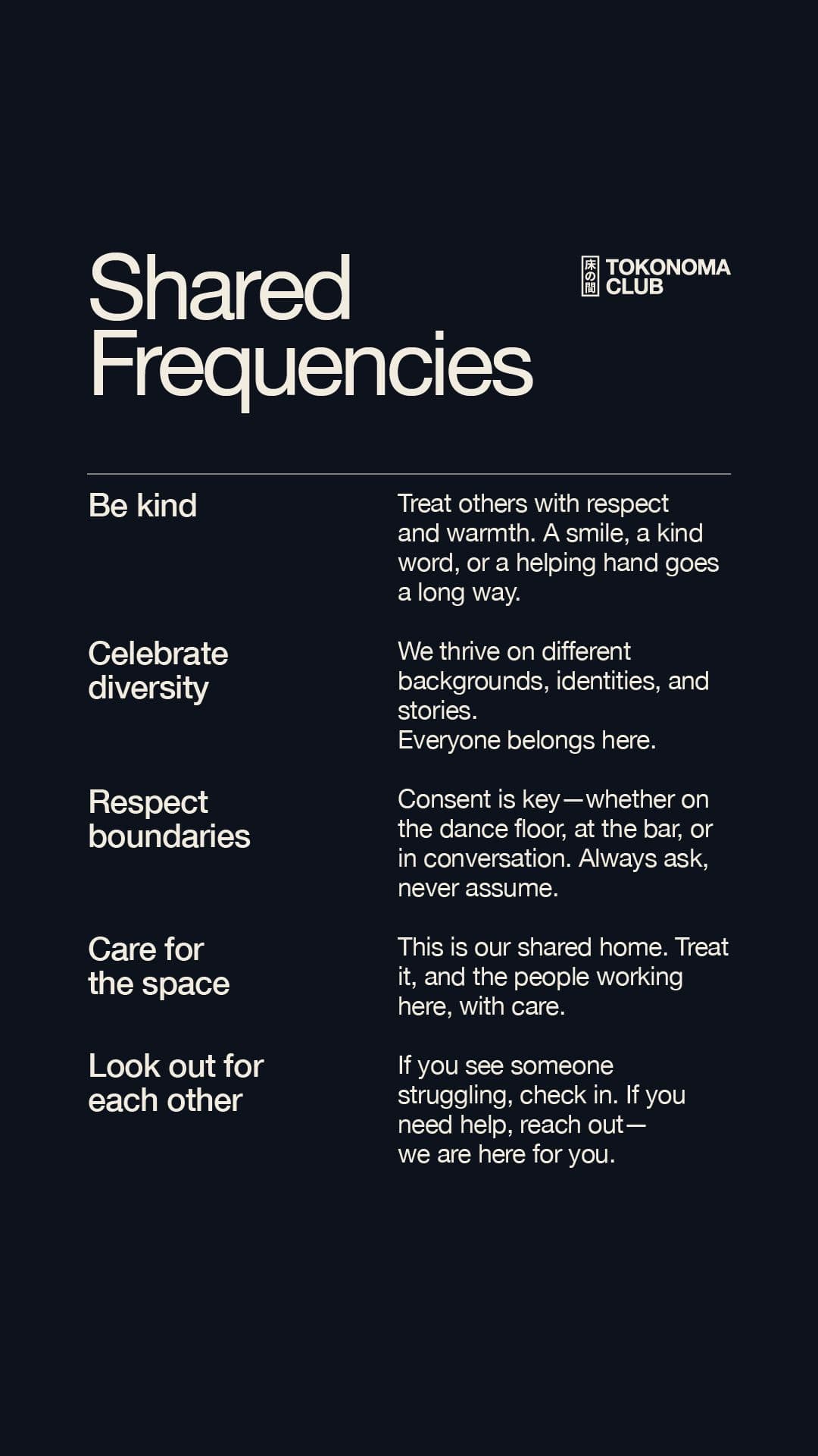 Hausregeln des Tokonoma