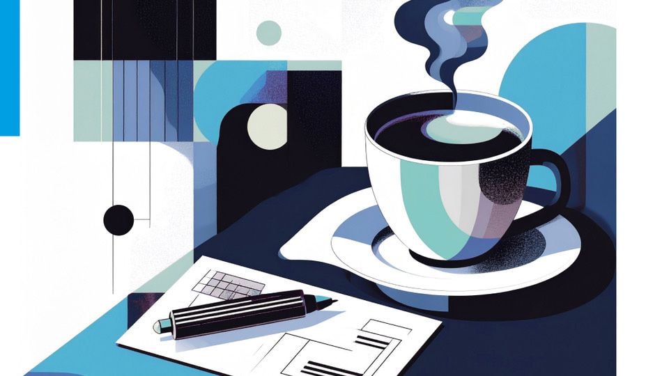 Illustration zu einem Café