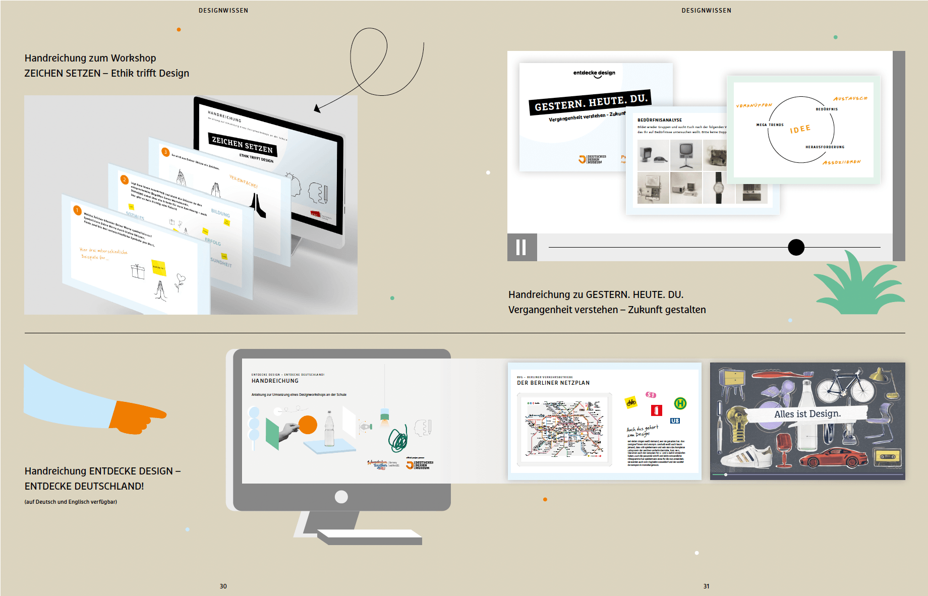 Eine Handreichtung zeigt verschiedene Visualisierungen