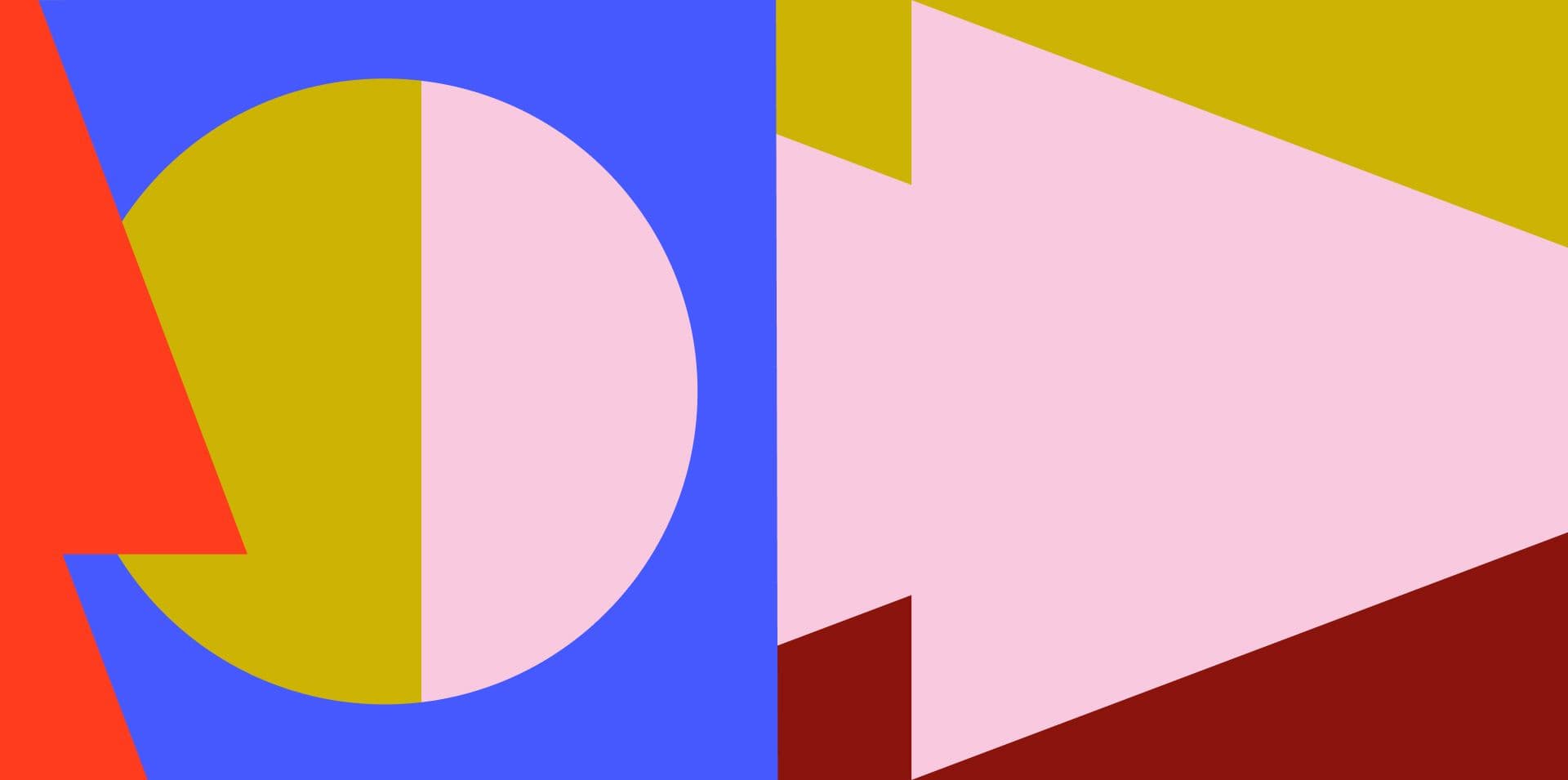 Graphic with colourful shapes